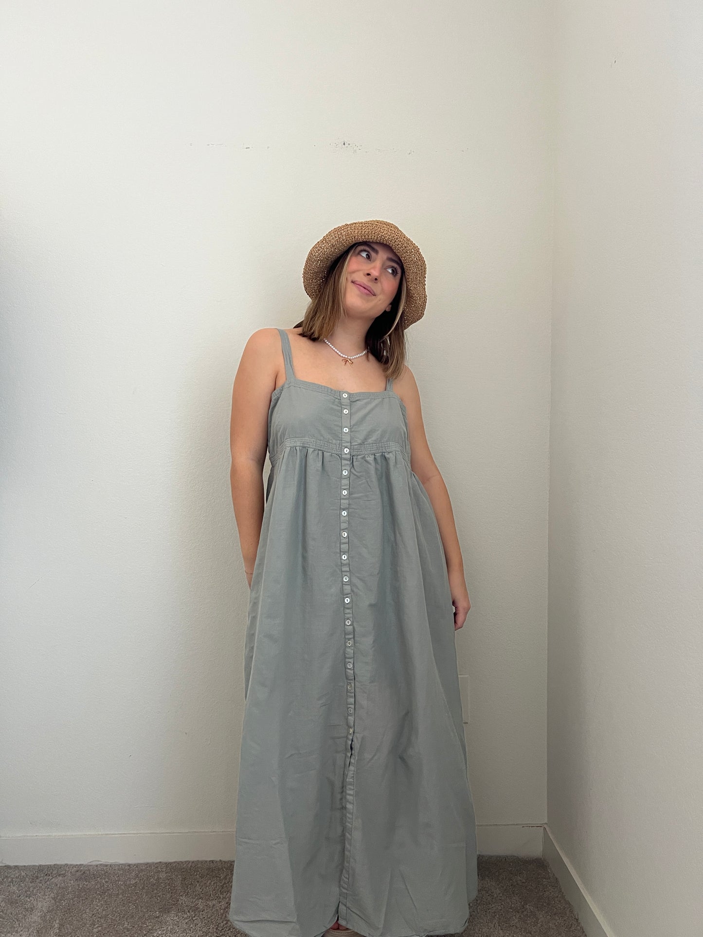 Sage Maxi Dress (L)