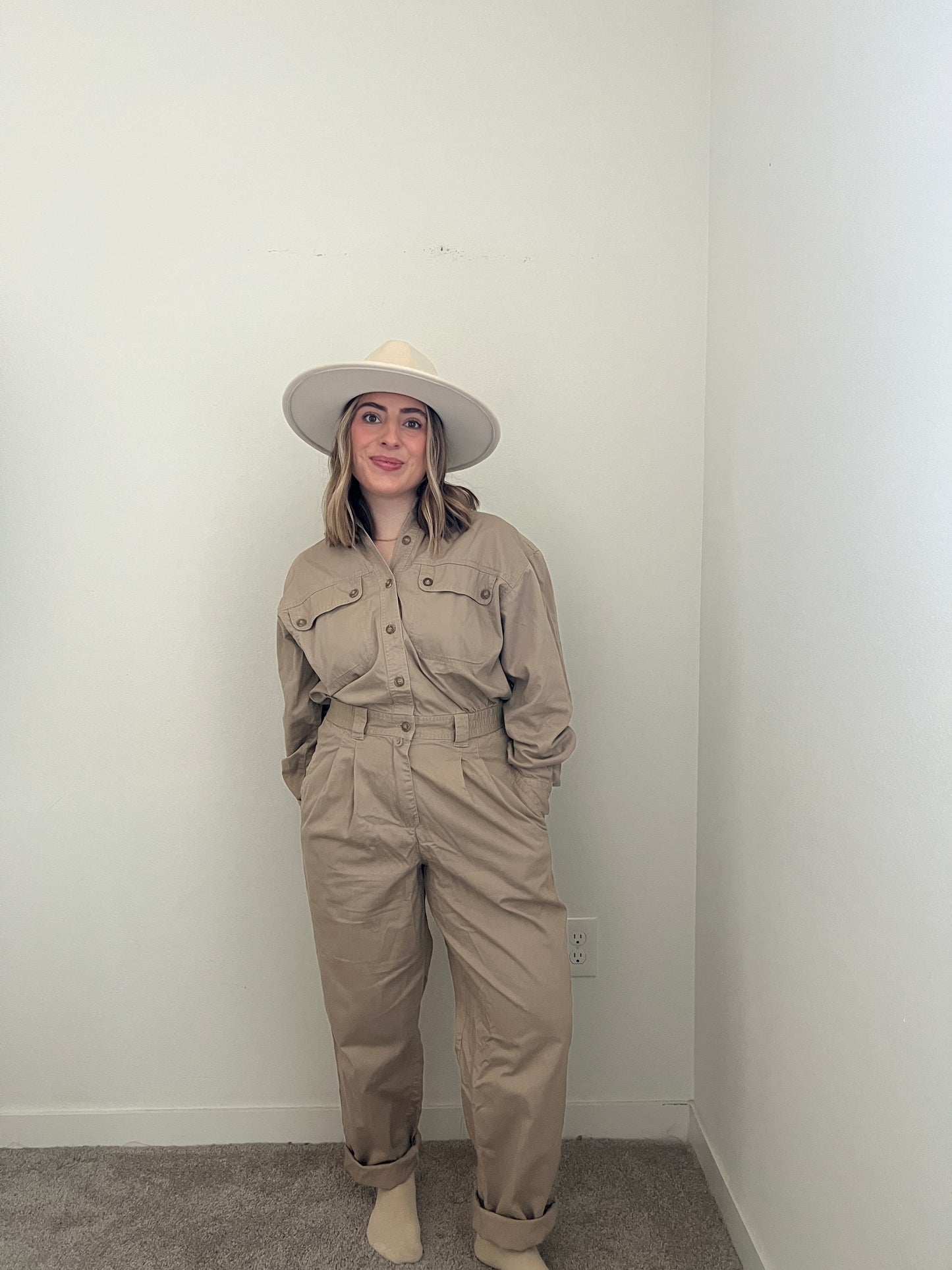 Vintage Khaki Coveralls (8)