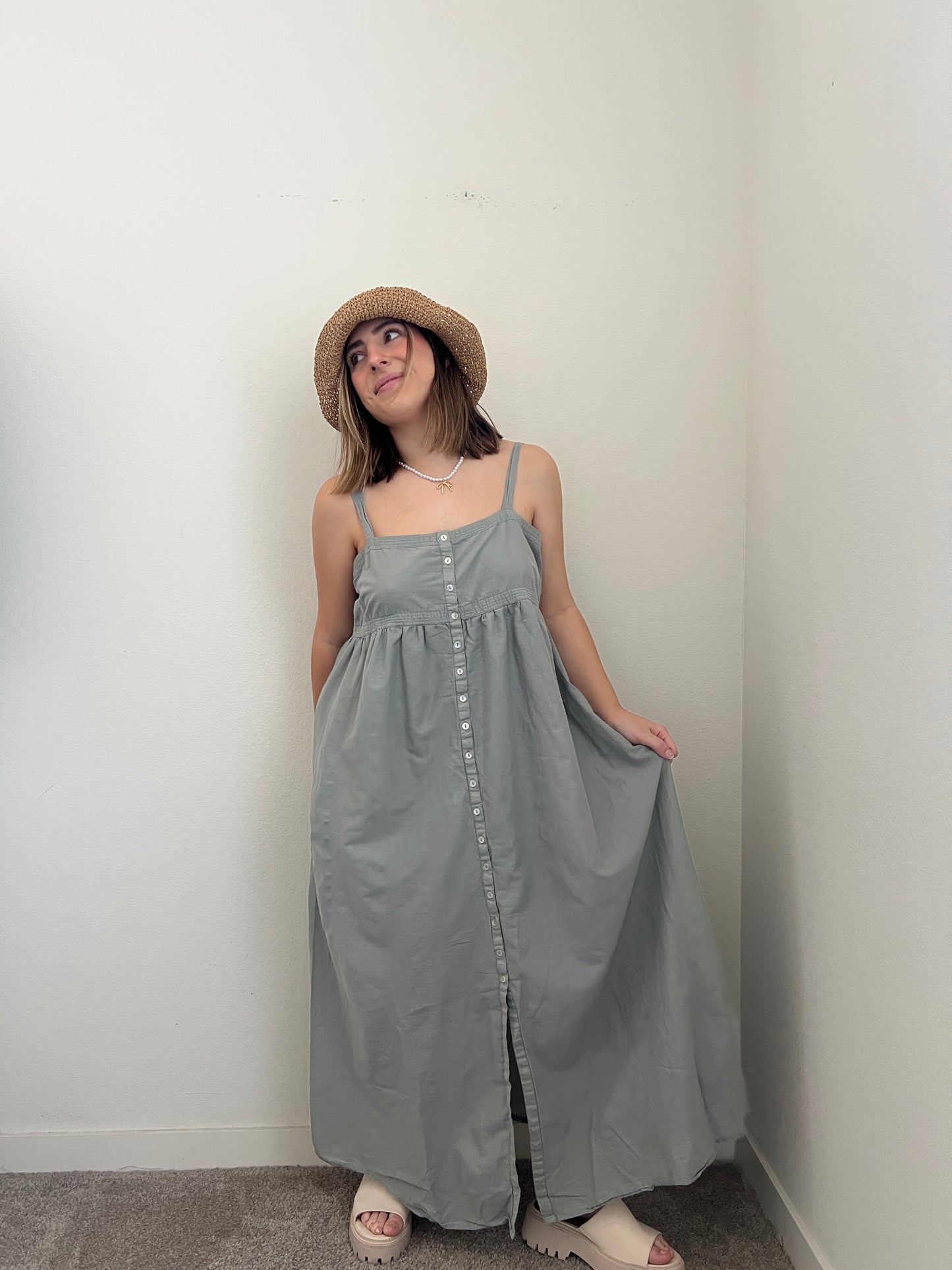 Sage Maxi Dress (L)