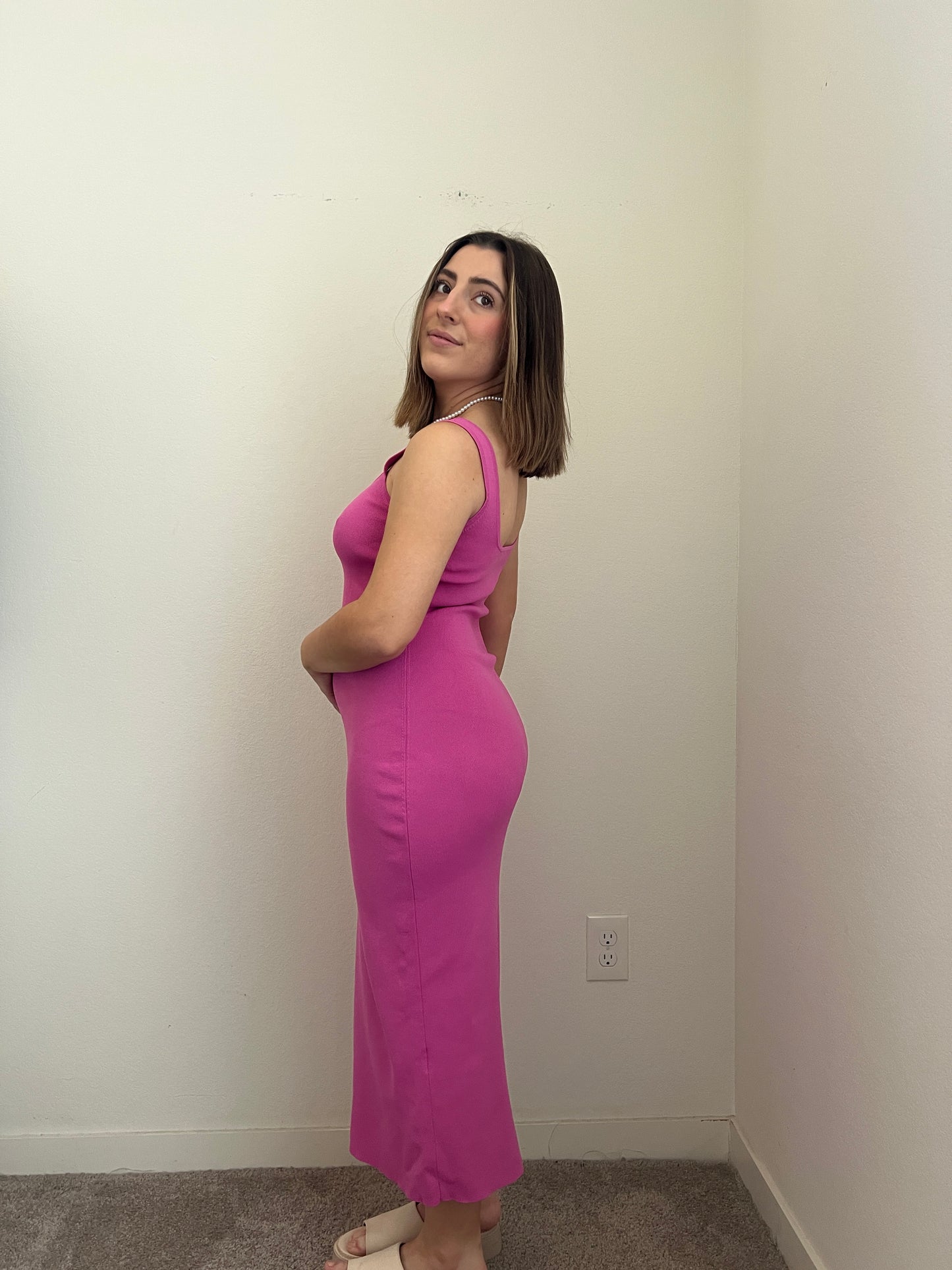 Pink Bodycon Midi (S)