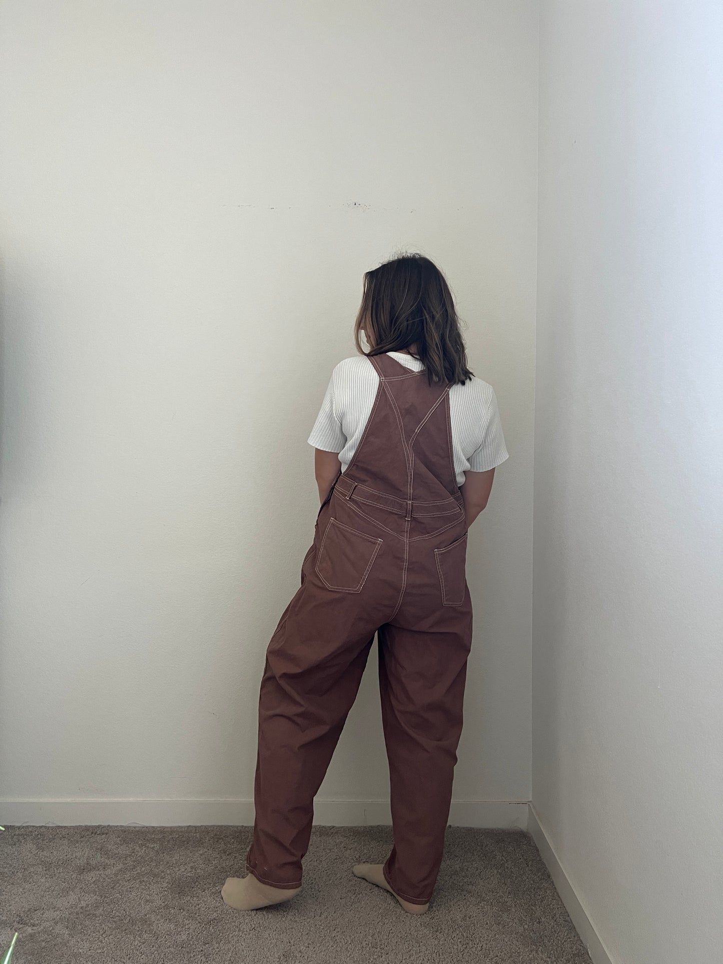 Vintage Mocha Overalls (L)