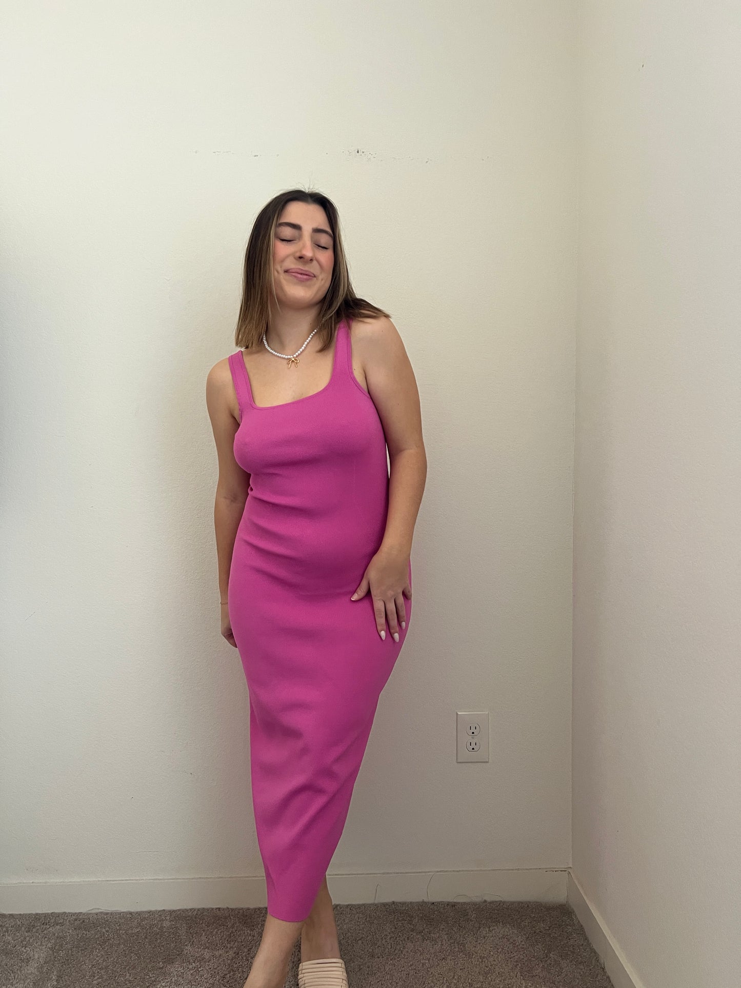 Pink Bodycon Midi (S)