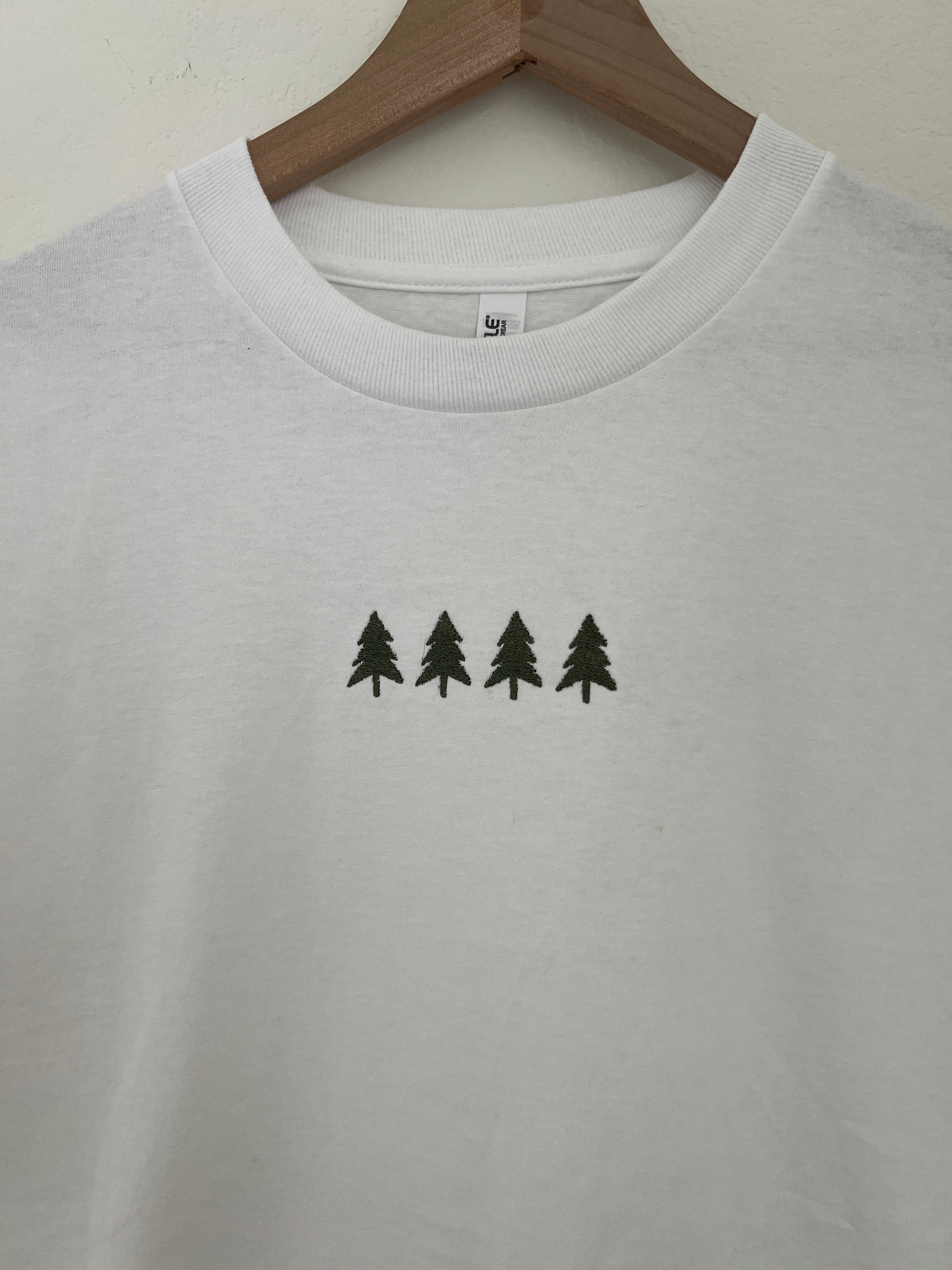 Pine Tree Tee in White (M)