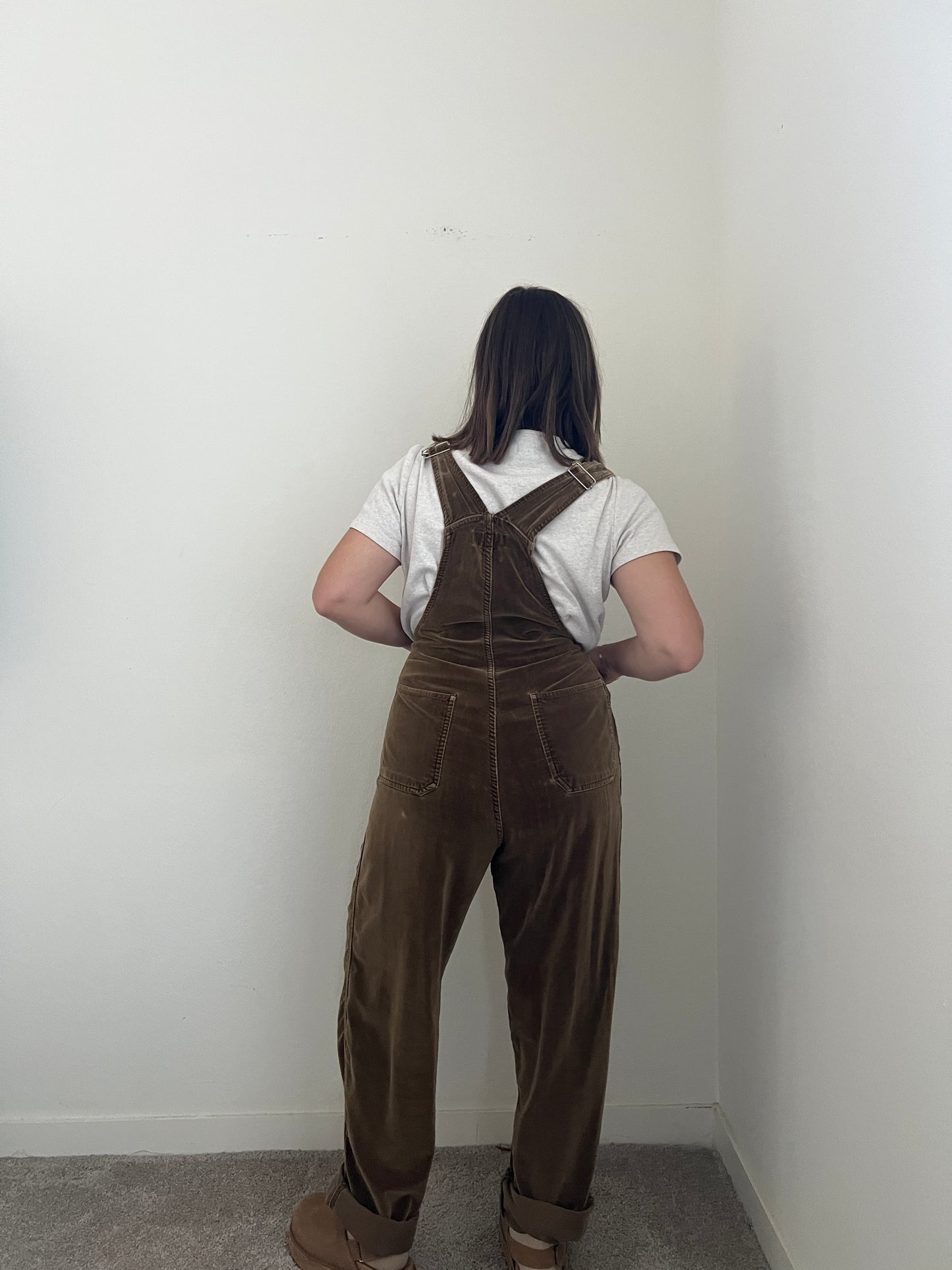 Vintage Velvety Overalls (L)