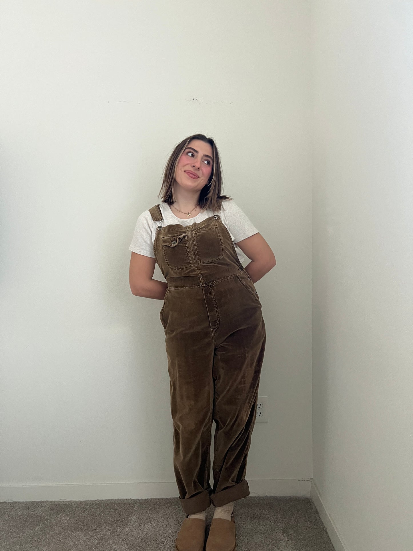 Vintage Velvety Overalls (L)