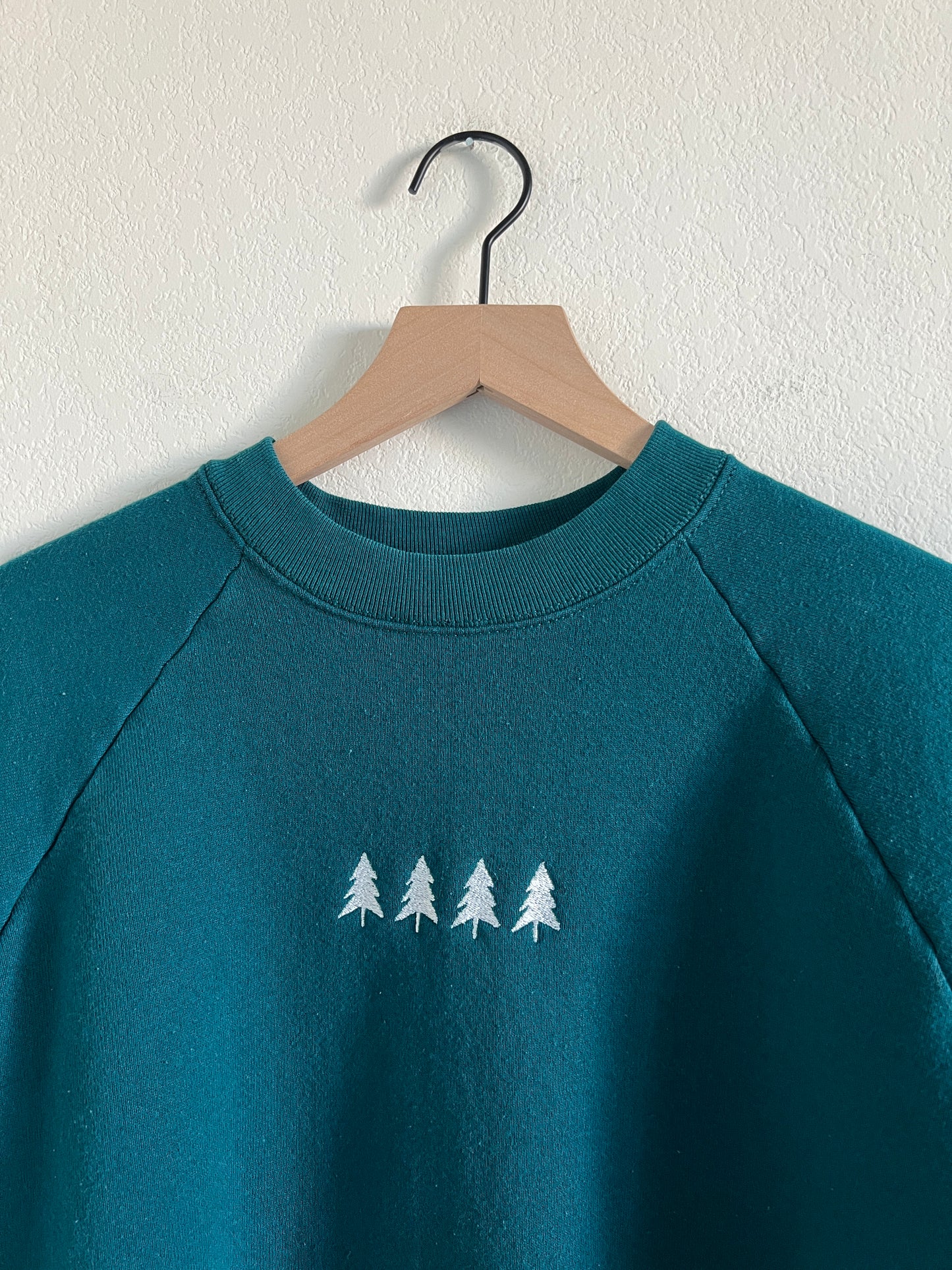 Pine Tree Crew in Teal (XL)