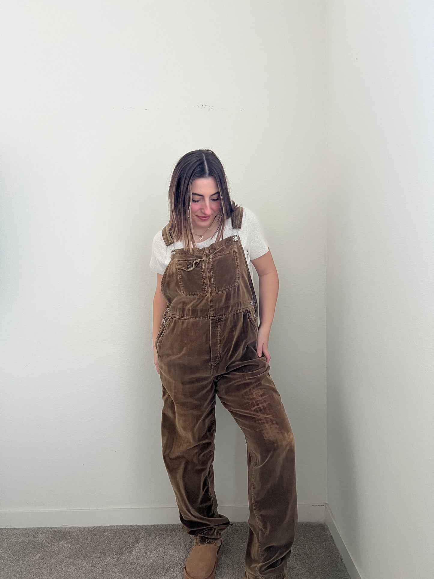 Vintage Velvety Overalls (L)