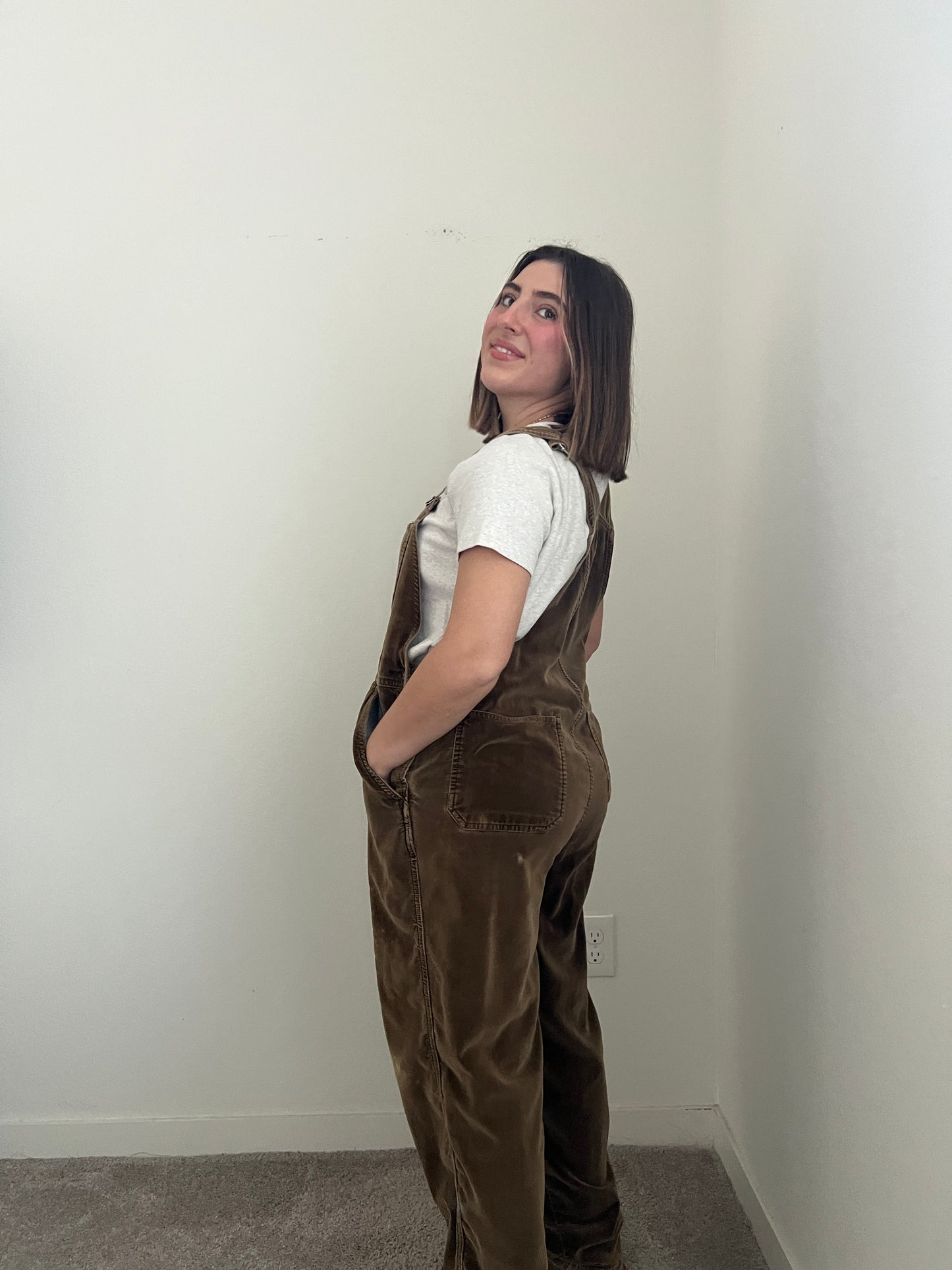 Vintage Velvety Overalls (L)