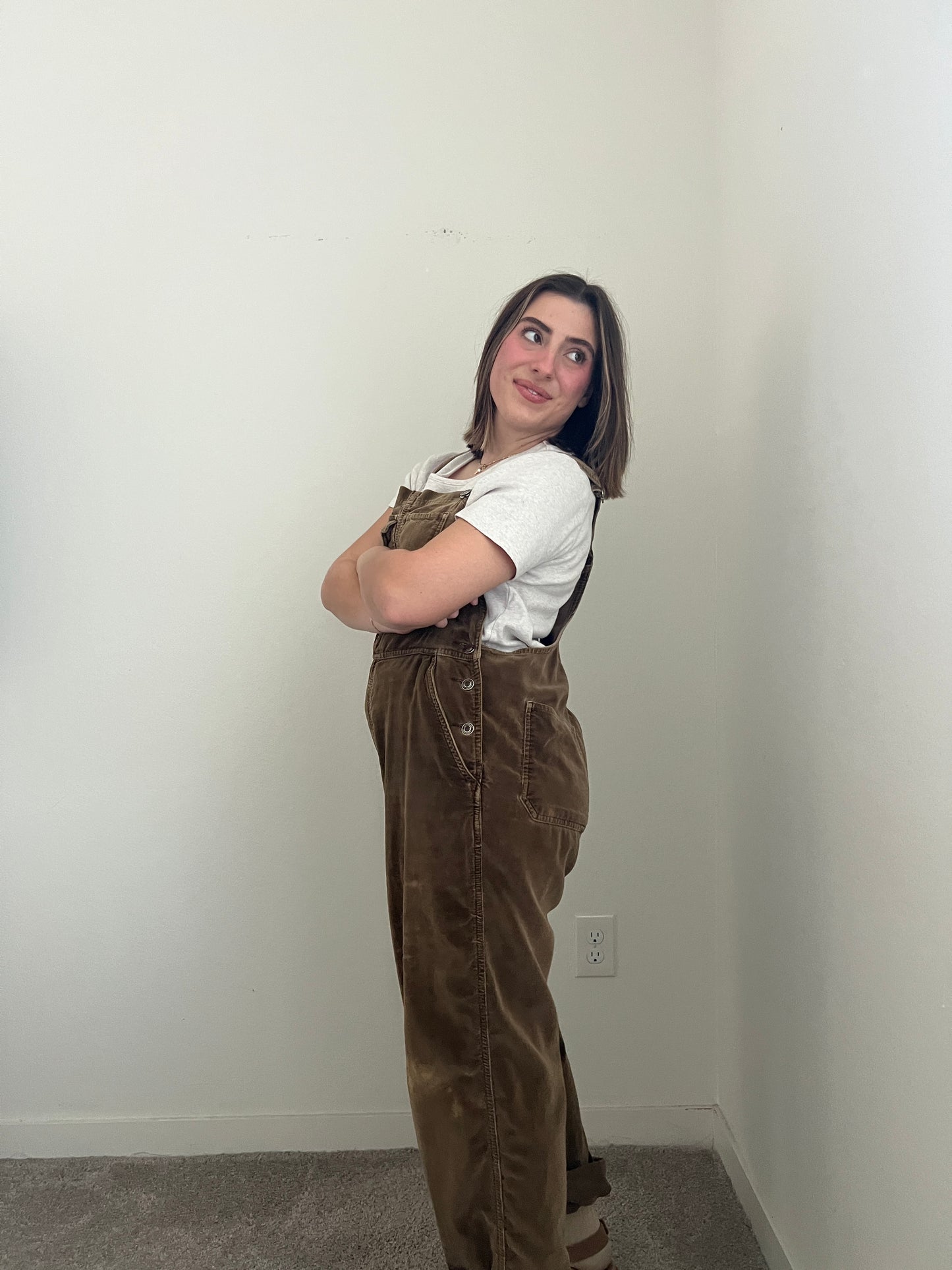 Vintage Velvety Overalls (L)