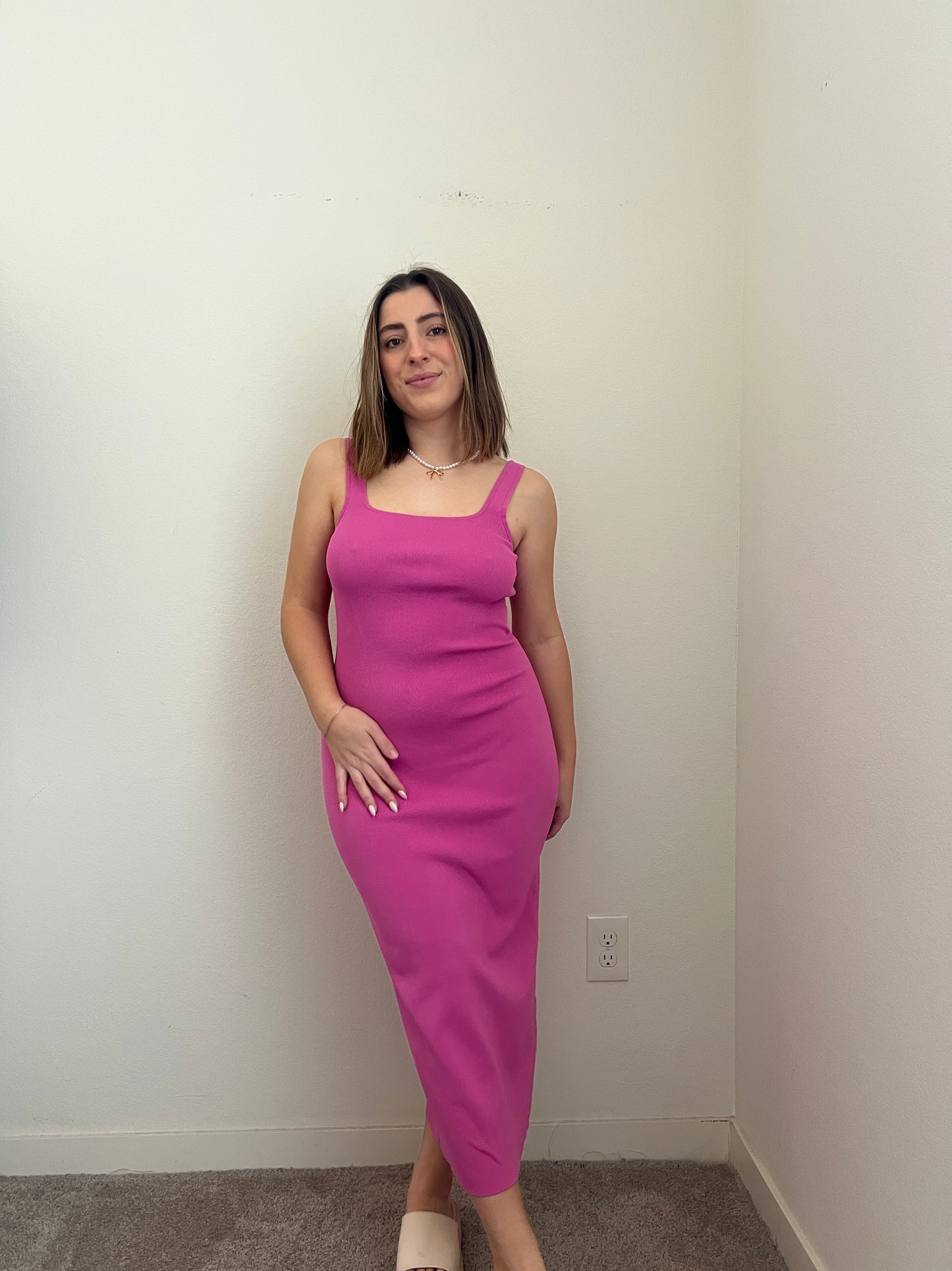 Pink Bodycon Midi (S)