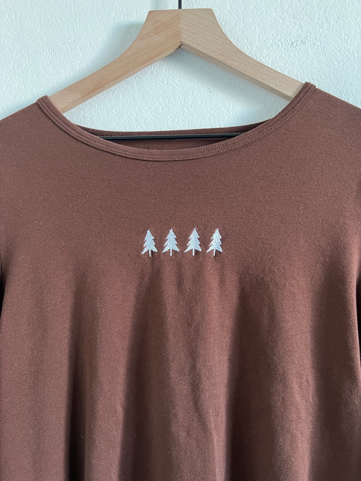 Pine Tree Long Sleeve in Chocolate (XL)