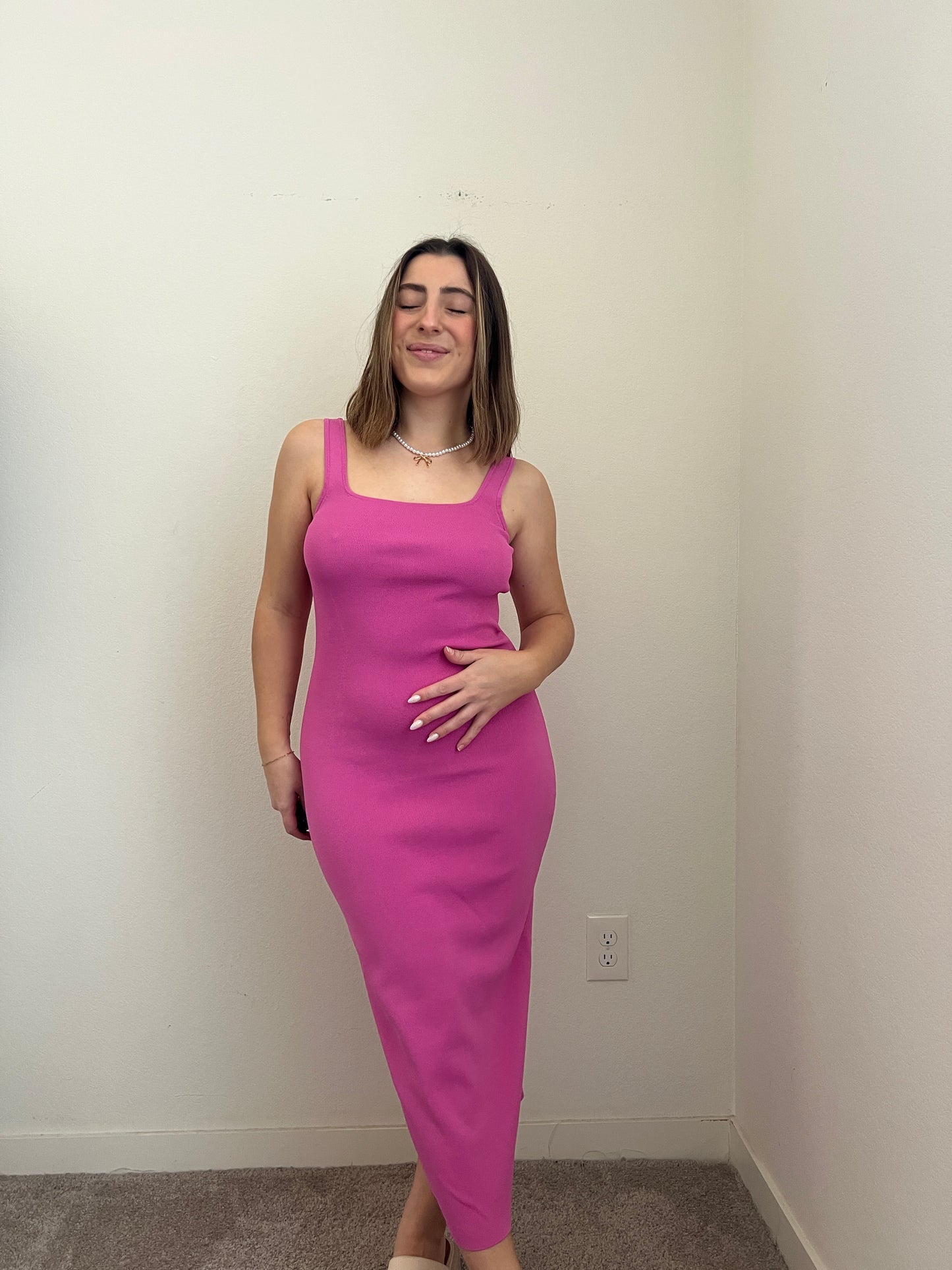 Pink Bodycon Midi (S)