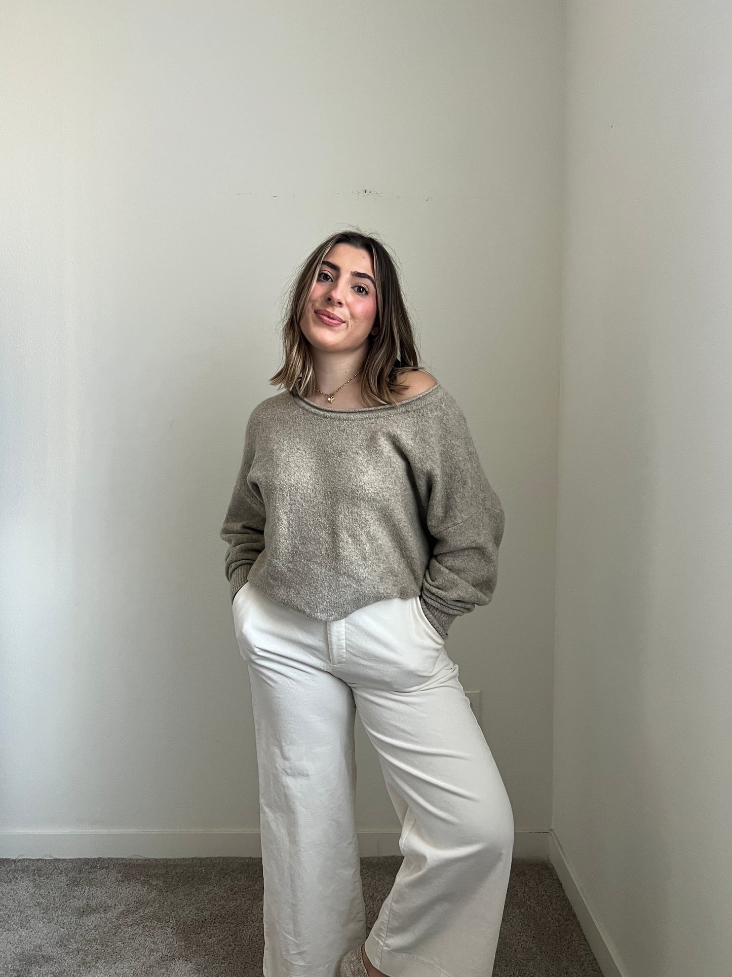 Cozy Taupe Sweater (S)