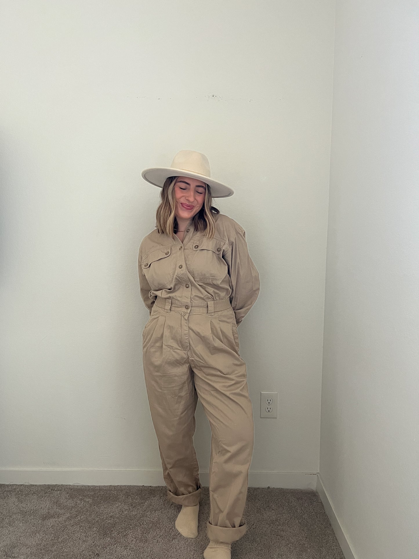 Vintage Khaki Coveralls (8)