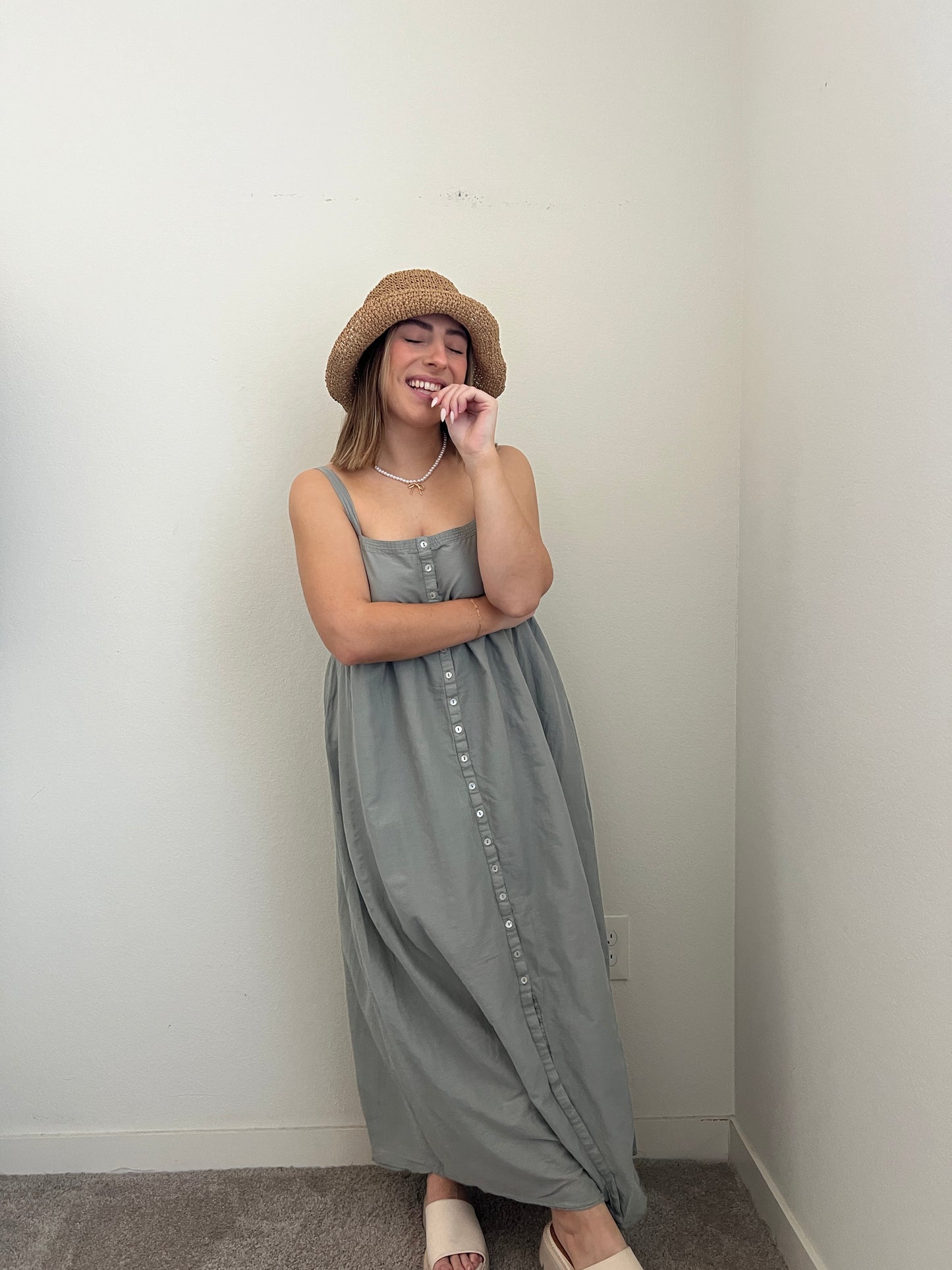 Sage Maxi Dress (L)