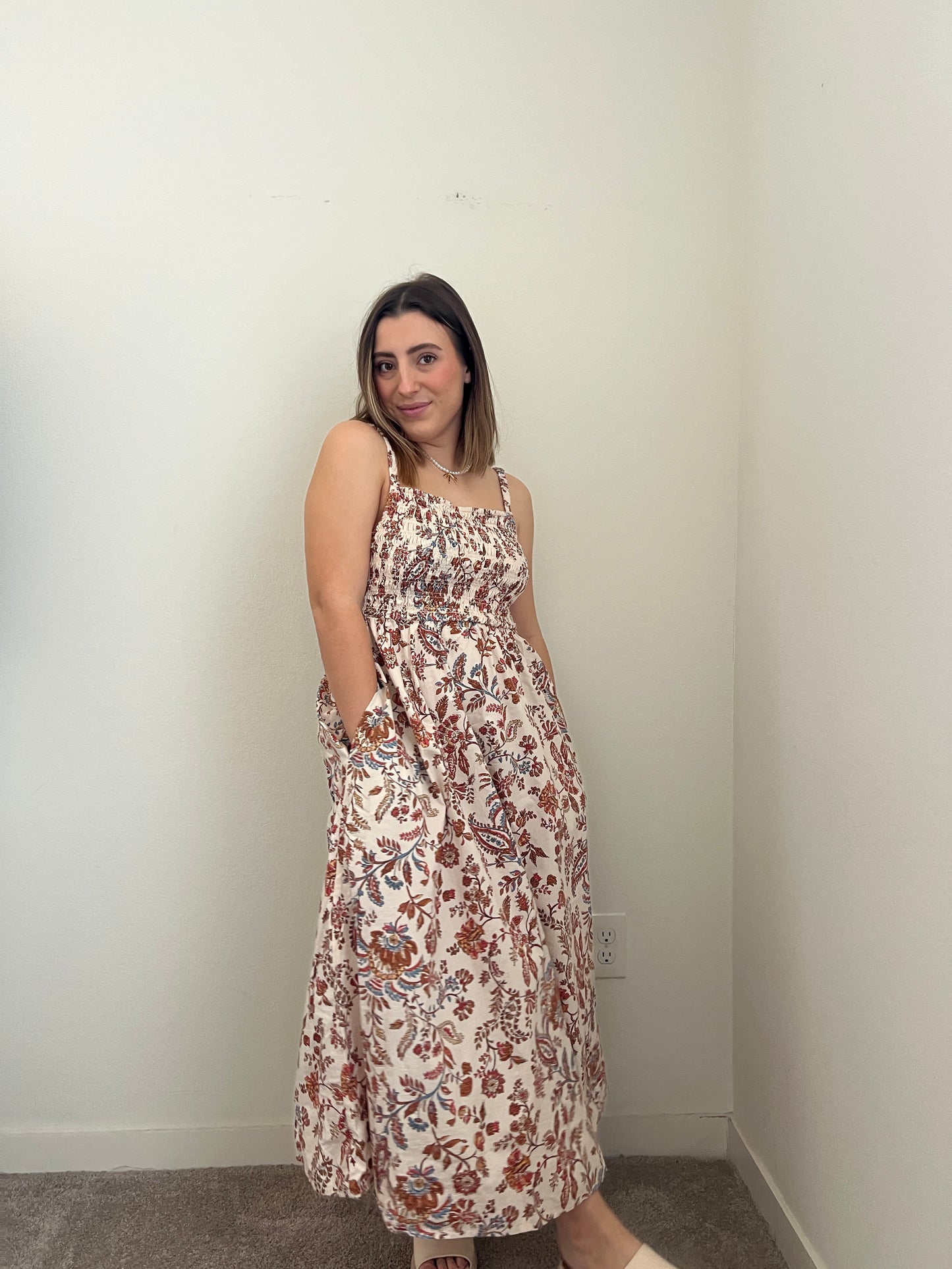 Floral Midi Dress (M)