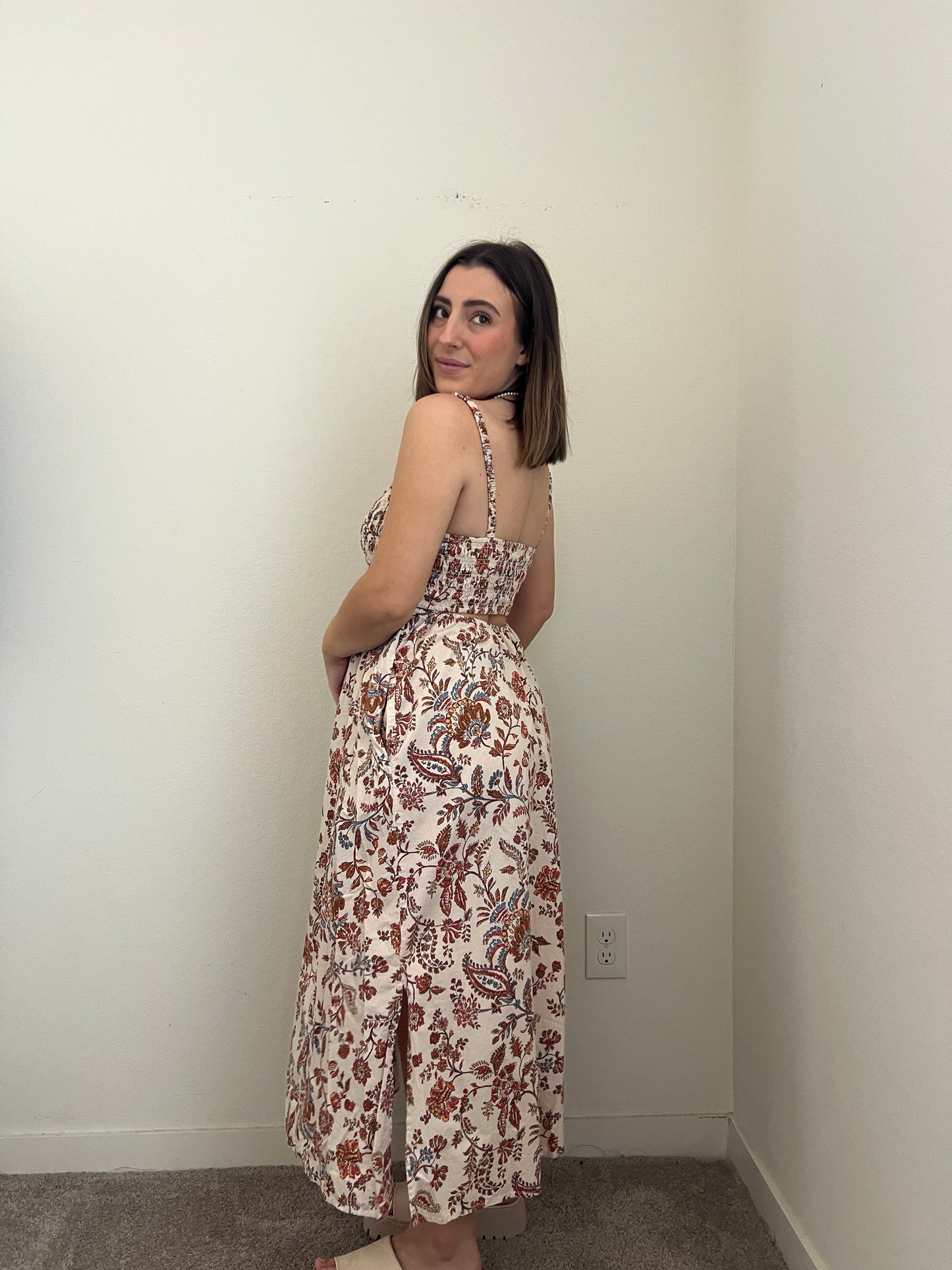 Floral Midi Dress (M)