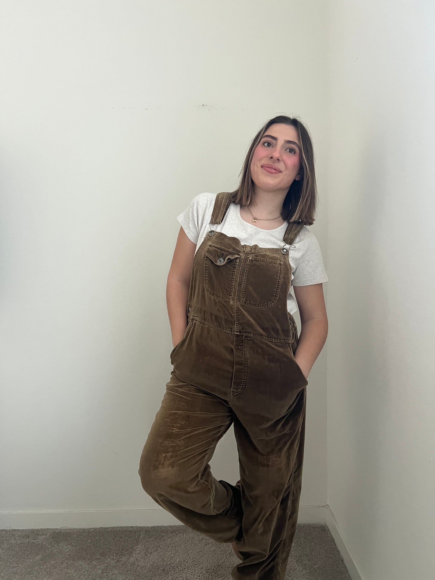 Vintage Velvety Overalls (L)