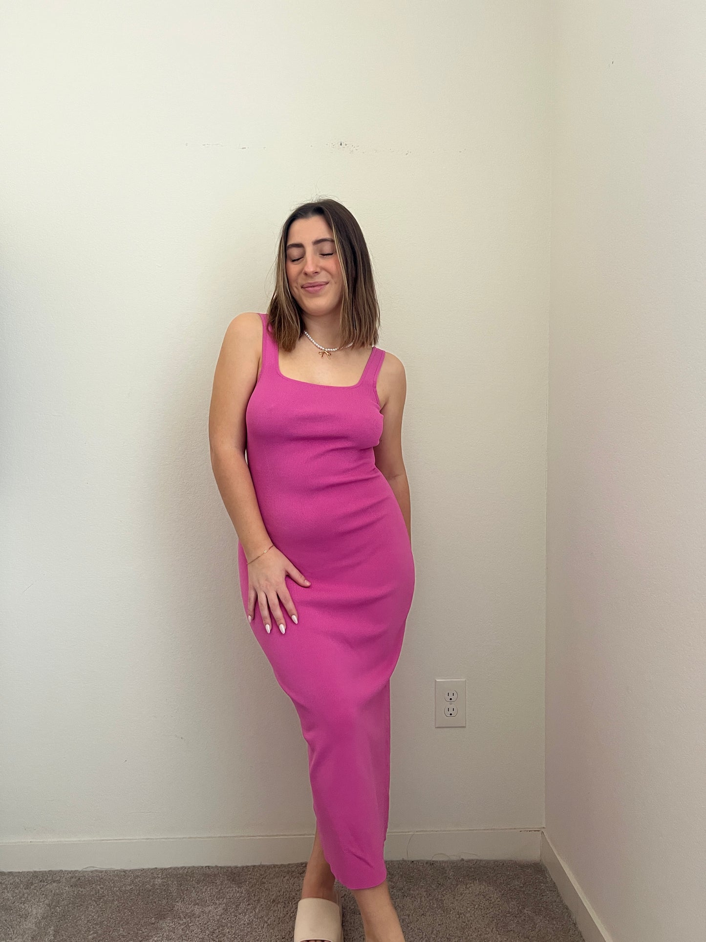 Pink Bodycon Midi (S)