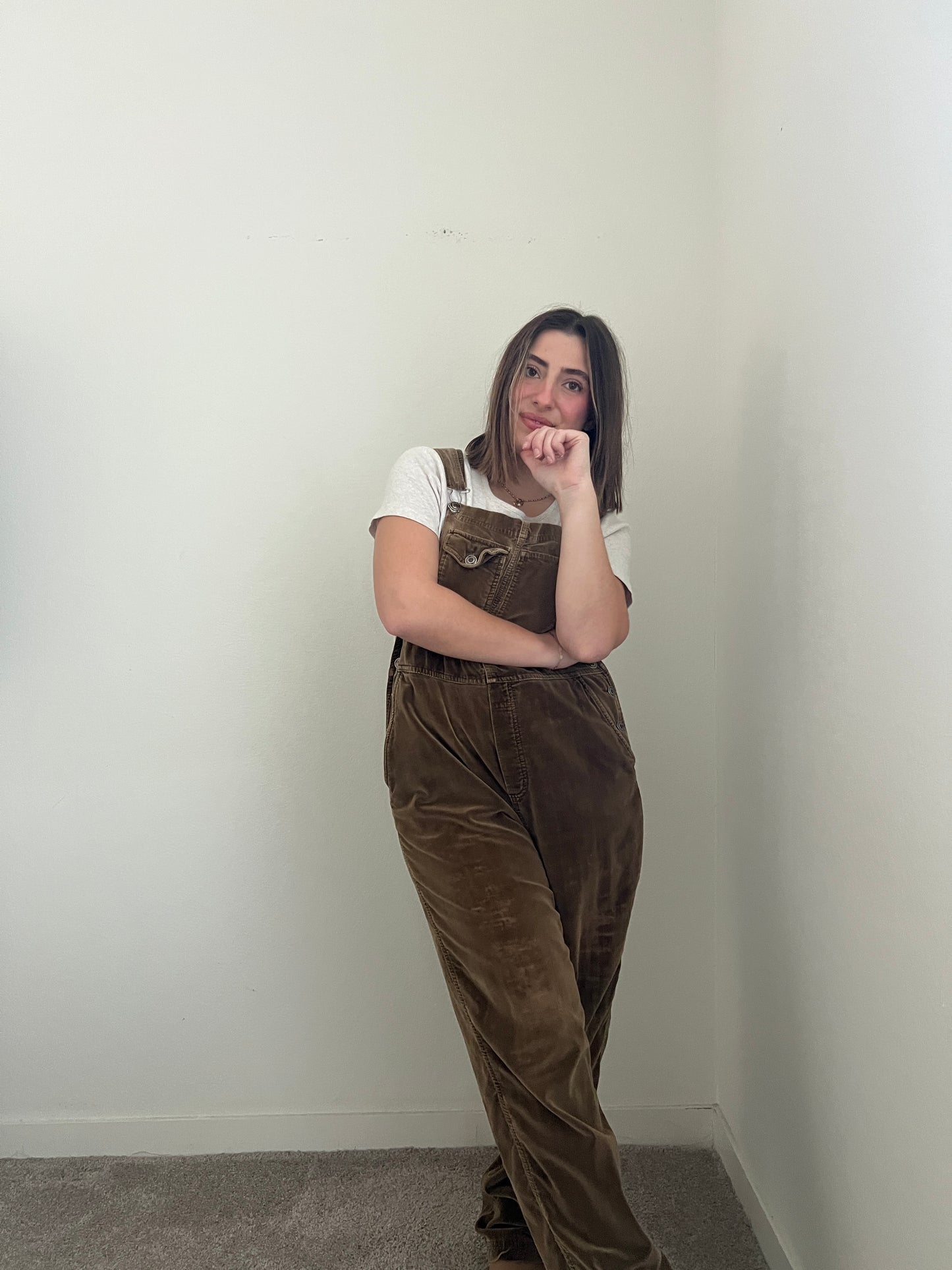 Vintage Velvety Overalls (L)