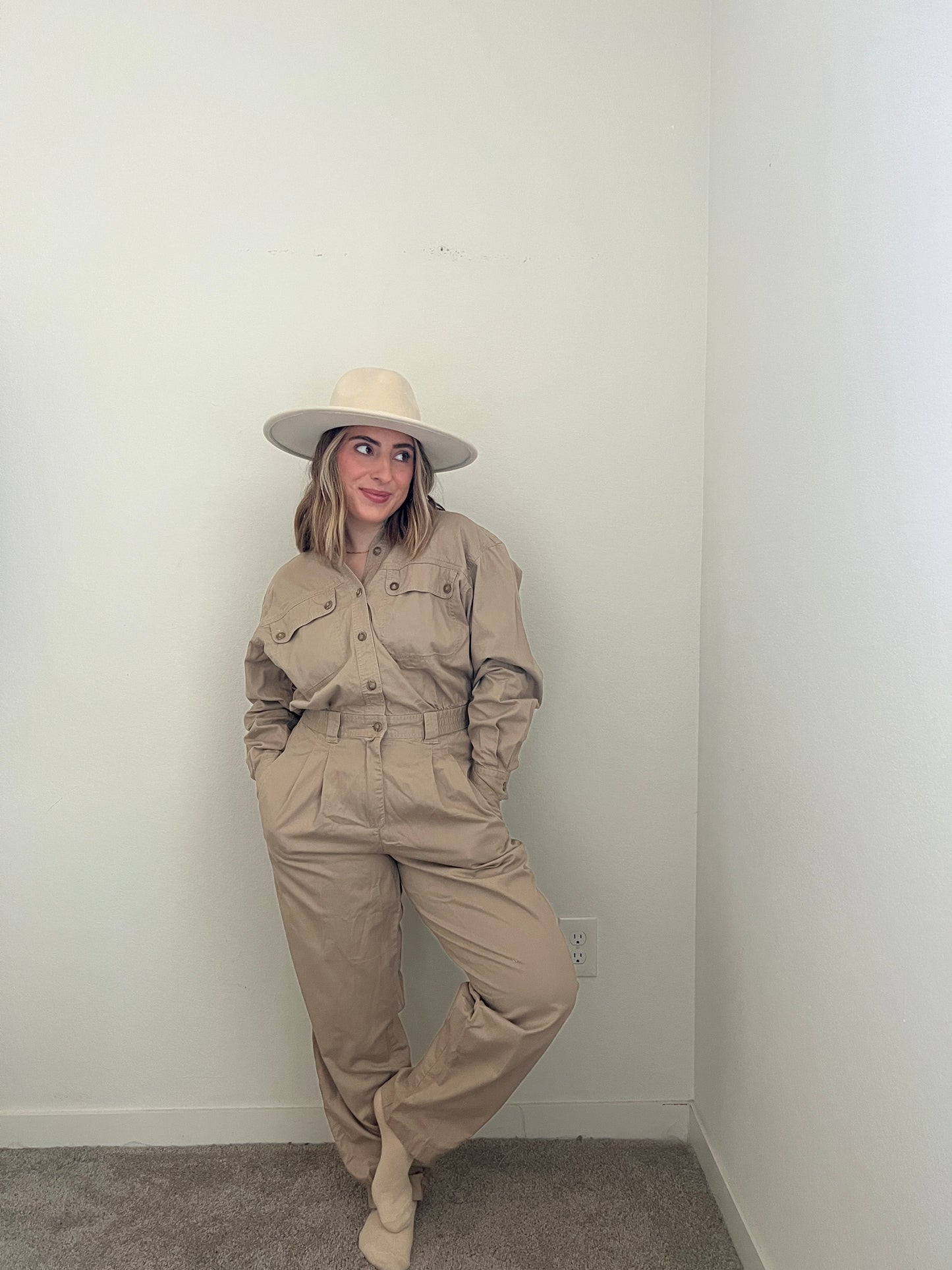 Vintage Khaki Coveralls (8)