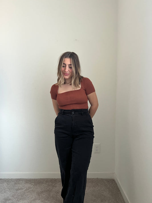 Sienna Ribbed Bodysuit (S)