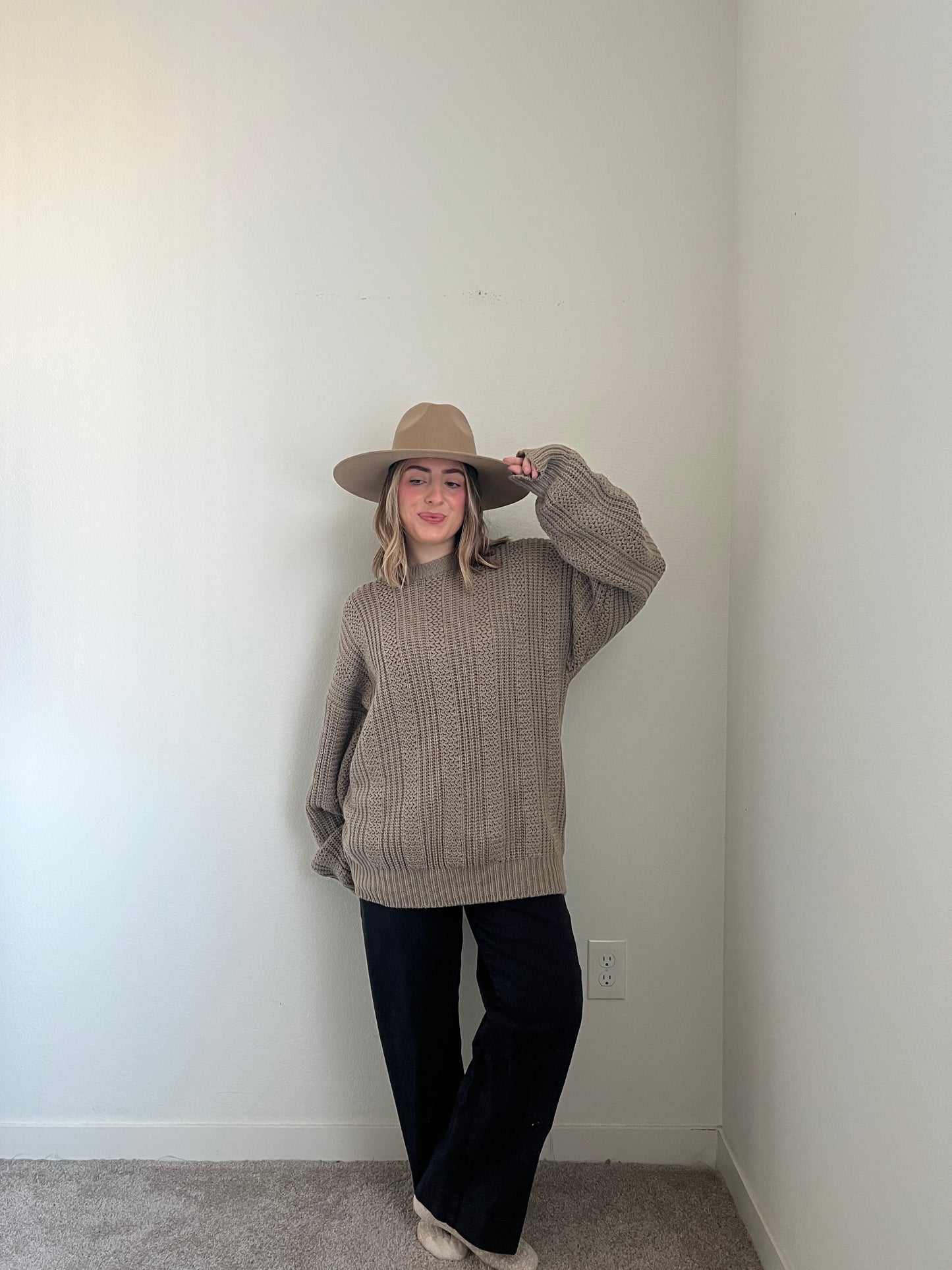 Dusty Brown Vintage Sweater (XL)