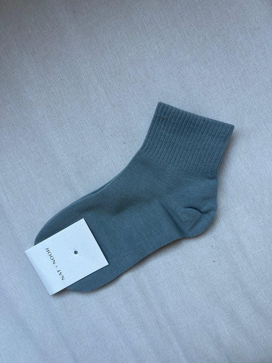 Cotton Ankle Sock in Sky