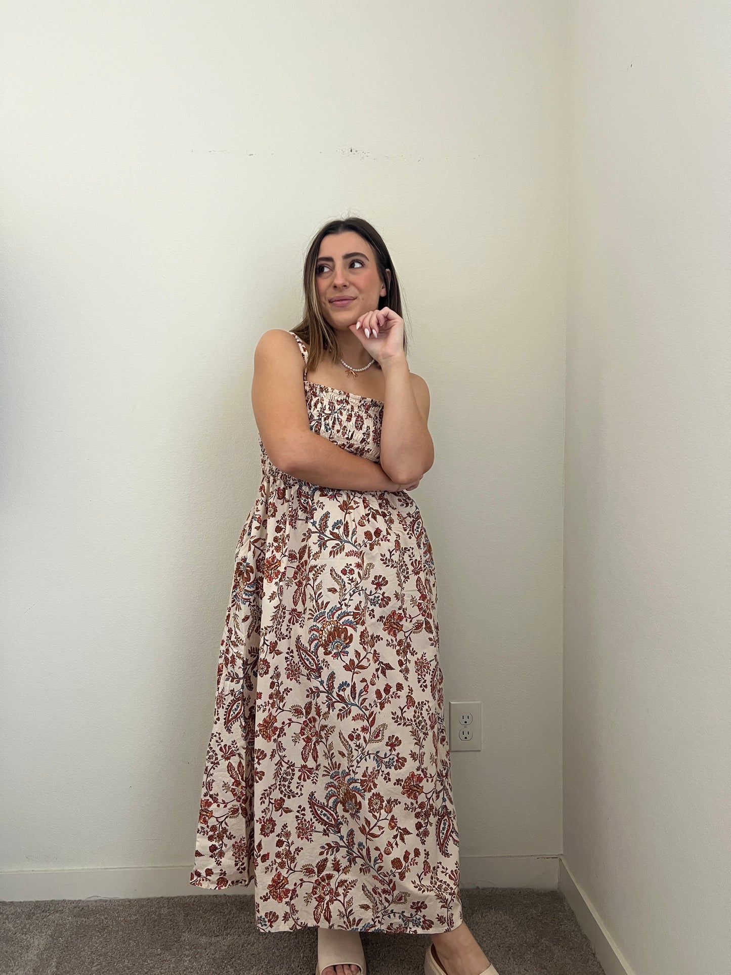 Floral Midi Dress (M)